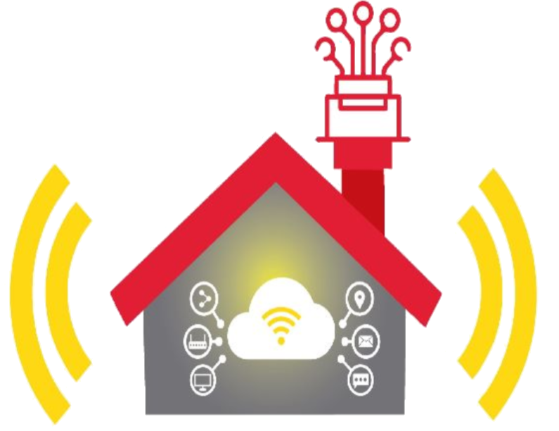 Logo de HOMEFIBER: una casa conectada